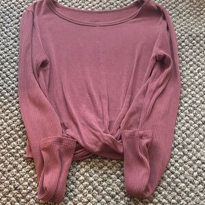 ALO Yoga Dusty Rose Long Sleeve Top